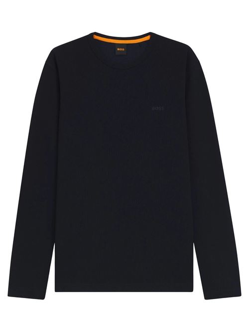 T-shirt manica lunga a nido d'ape Boss Orange | 50520725404